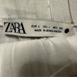 Zara 100% Linen Palazzo Pants